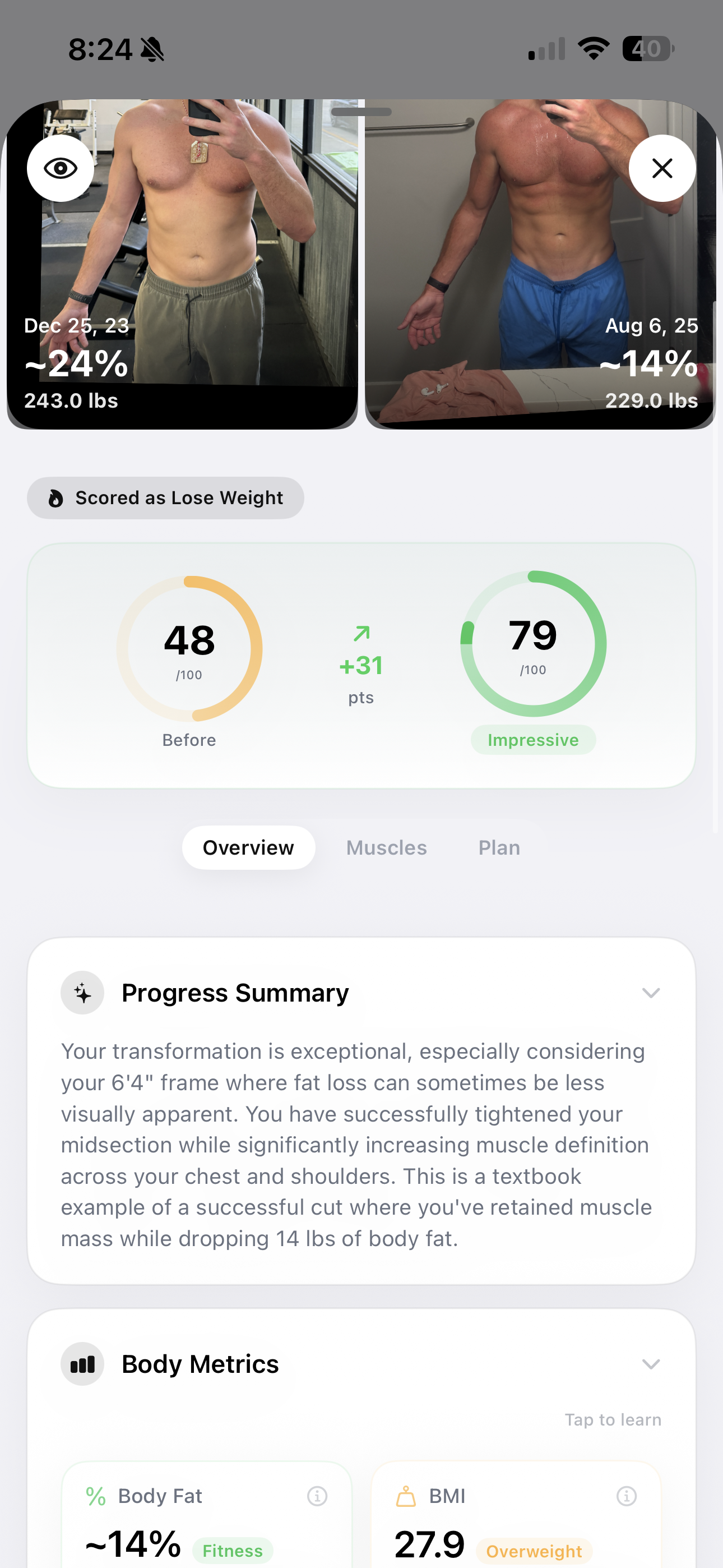 Deep dive report before and after comparison
