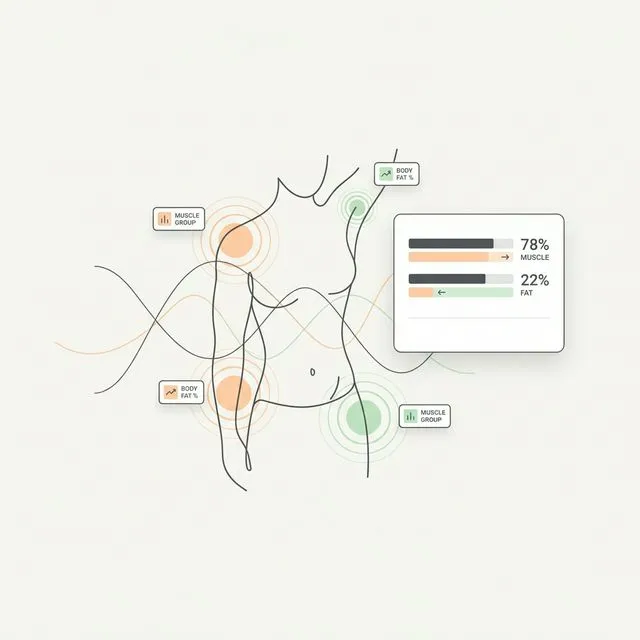 Abstract vector illustration representing AI body composition analysis