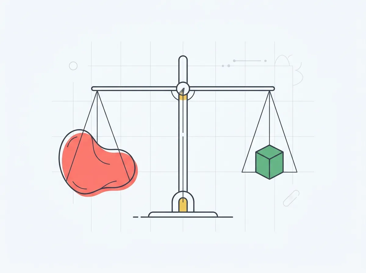 What 10 pounds of fat vs 10 pounds of muscle really looks like — the density math, honest visual comparisons, and why the scale hides the swap entirely.