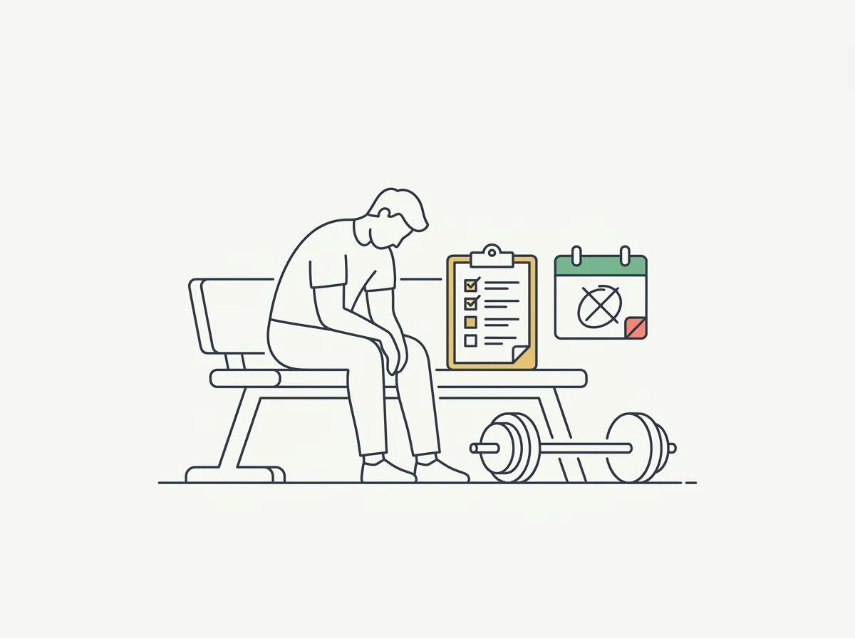 An eight-question overtraining self-check for lifters — the commonly cited warning signs, how to score them, and when a deload beats time off entirely.