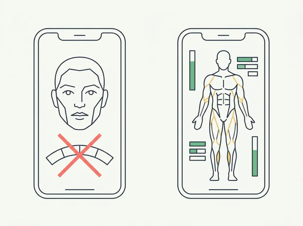 Umax rates your face — these 5 apps rate your physique. AI body rating apps compared on what they score, whether ratings mean anything, and which track real change.
