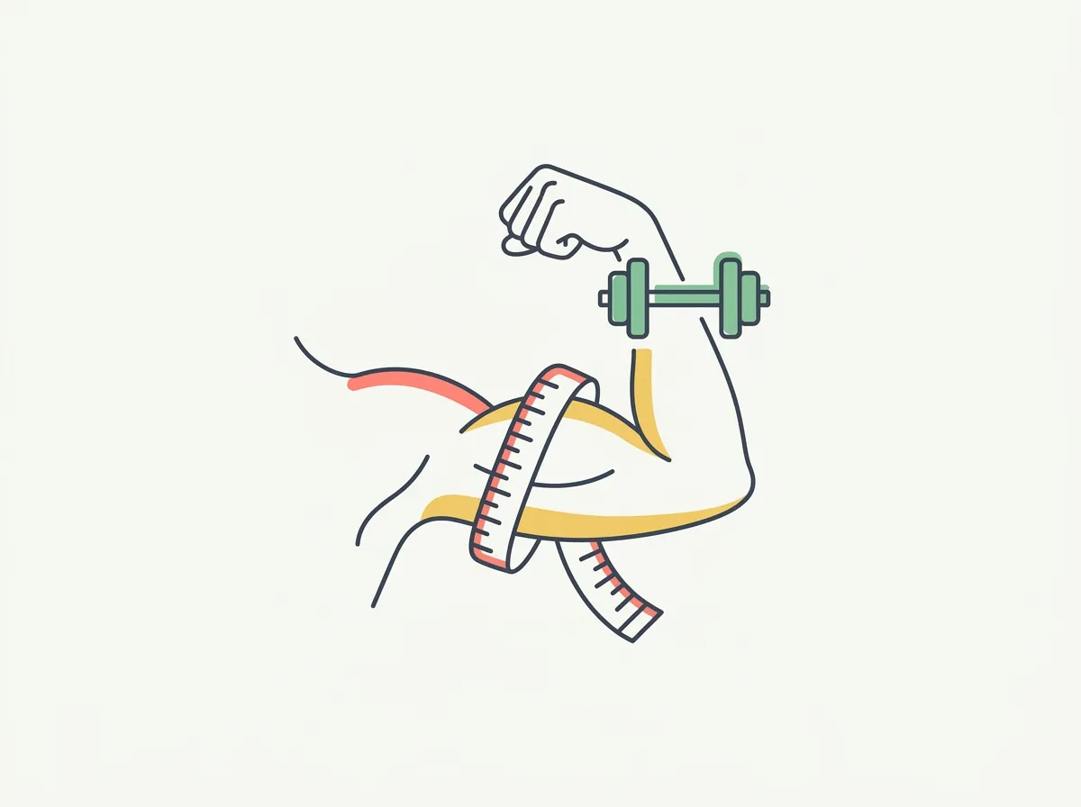 The average bicep size for women, flexed vs relaxed numbers, what the toned-arms look actually requires, the bulky-arms fear answered honestly, and how to measure.