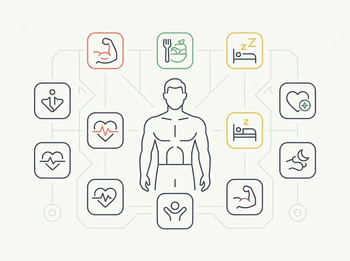 The best fitness apps for men in 2026, organized by goal — building muscle, seeing visible change, nutrition, AI coaching, weight tracking, recovery, and cardio.