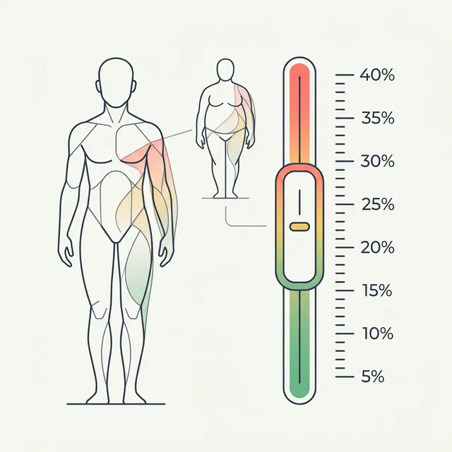 Body fat percentage visual reference chart showing jawline definition at different body fat levels