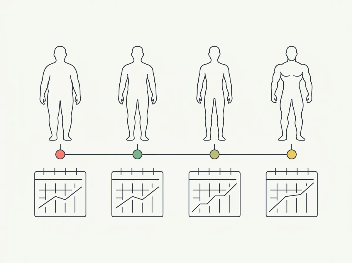 You'll feel results in 2–4 weeks. Progress photos show changes around week 6–8. Others notice at 3–4 months. Here's what actually changes at each phase — and why the mirror is always last.