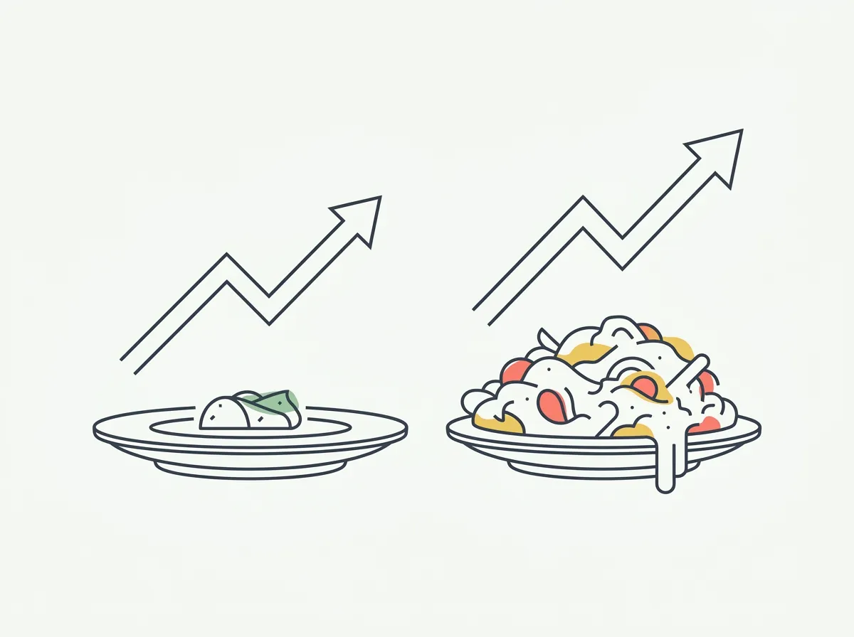 Lean bulk vs dirty bulk compared honestly — the rate ceiling on muscle growth, where the extra calories really go, what each approach looks like on a body, and when dirty bulking genuinely makes sense.