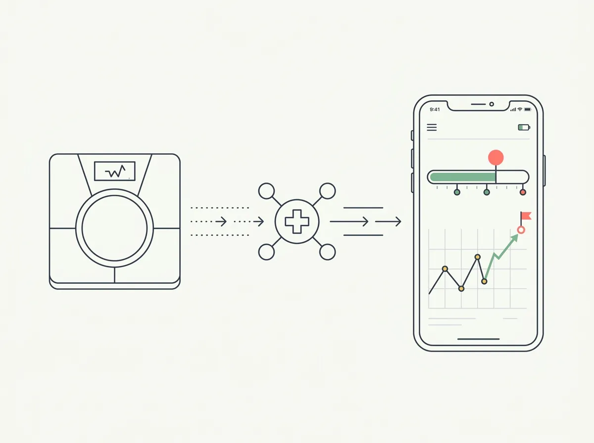 Connect your RENPHO smart scale to GainFrame through Apple Health in about two minutes: enable Health sharing in RENPHO Health, grant read access, and every weigh-in flows in automatically.