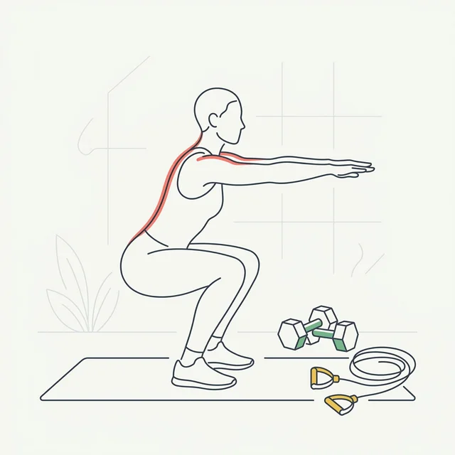 Minimalist vector illustration of a barbell with rising graph lines symbolizing progressive resistance training