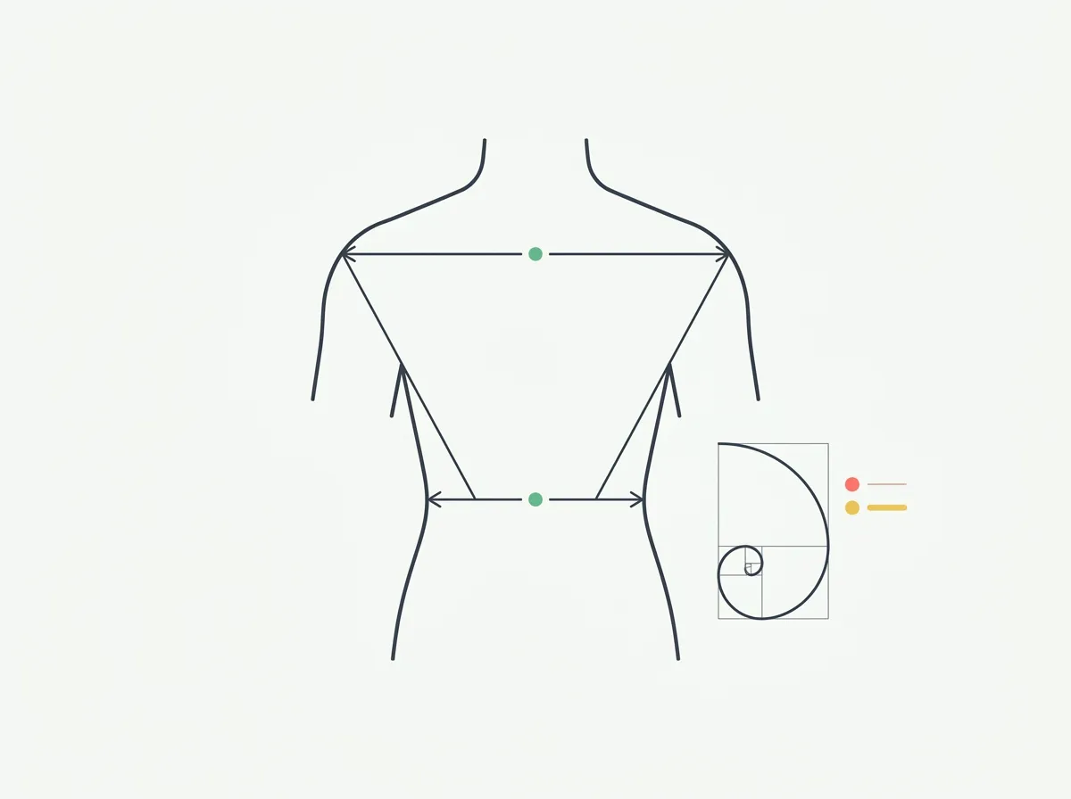 The ideal shoulder to waist ratio is 1.618 — shoulder circumference 1.6× your waist. Here's how to measure it, what the golden ratio means for your physique, and the two levers that change it.