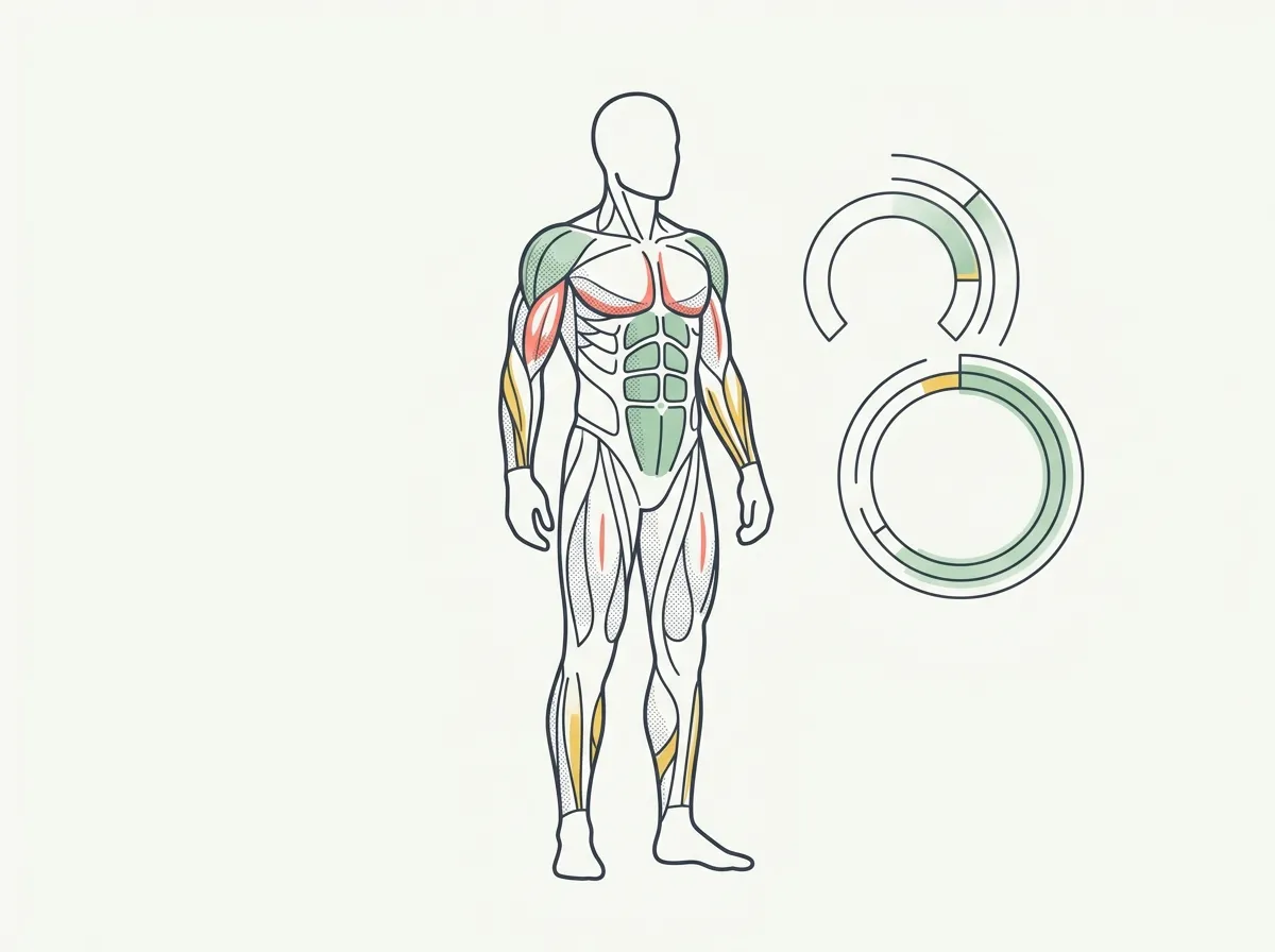 What skeletal muscle mass percentage means, how it differs from lean body mass, commonly cited reference bands by sex and age, where the number comes from, why it falls with age, and how to raise it.