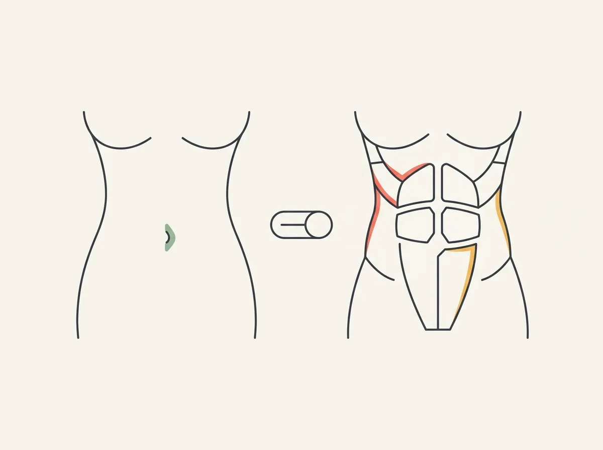 Why abs appear flexed but vanish relaxed — the body fat thresholds behind each, why flexing works, and the honest path to abs that show at rest.