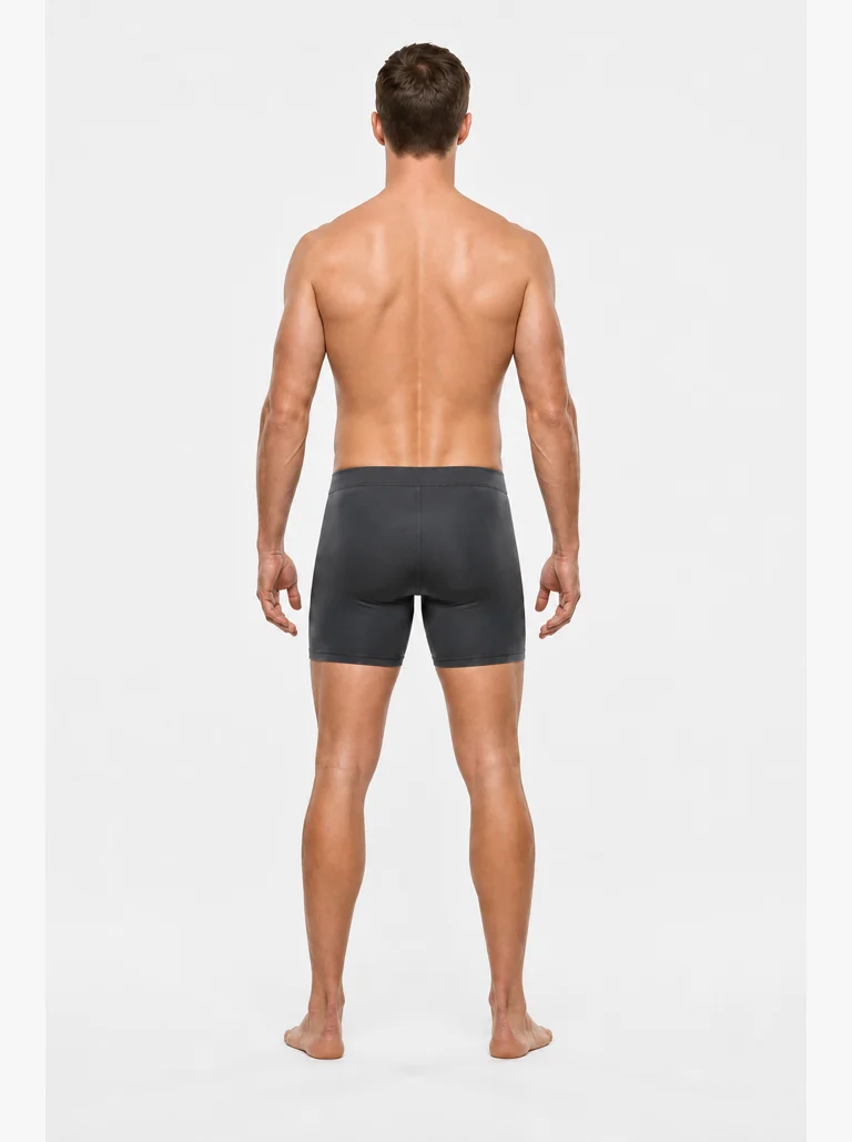 11 percent male body composition, back view