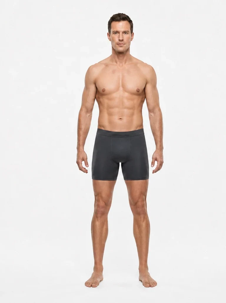 12 percent male body composition, front view