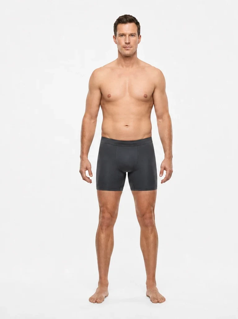 18 percent male body composition, front view