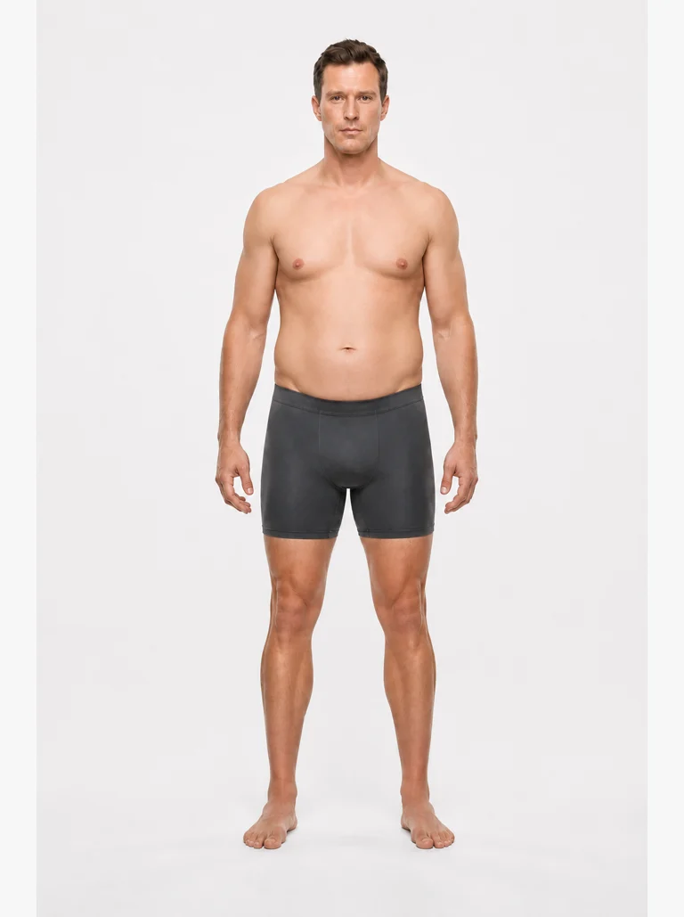 22 percent male body composition, front view